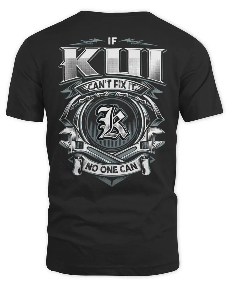 KUI AP81-K4-626 - Personalized Ahmed Quote Apparel “If Ahmed Can't Fix It, No One Can” - Unisex Standard T-Shirt - Black