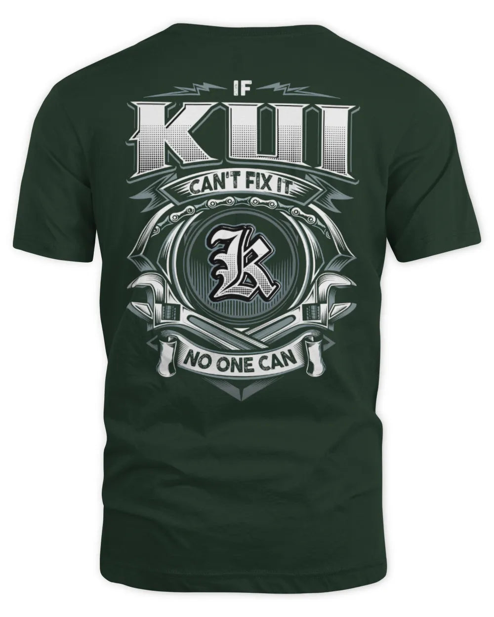 KUI AP81-K4-626 - Personalized Ahmed Quote Apparel “If Ahmed Can't Fix It, No One Can” - Unisex Standard T-Shirt - Forest Green