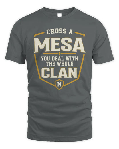 MESA NT1-K008 Cross A/An NAME, You Deal With the Whole Clan | Personalized Vintage T-Shirt - Unisex Standard T-Shirt - Charcoal