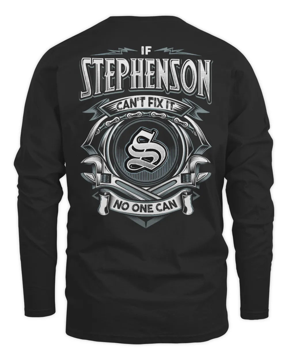 STEPHENSON AP81-K4-626 - Personalized Ahmed Quote Apparel “If Ahmed Can't Fix It, No One Can” - Men's Long Sleeved T-Shirt - Black