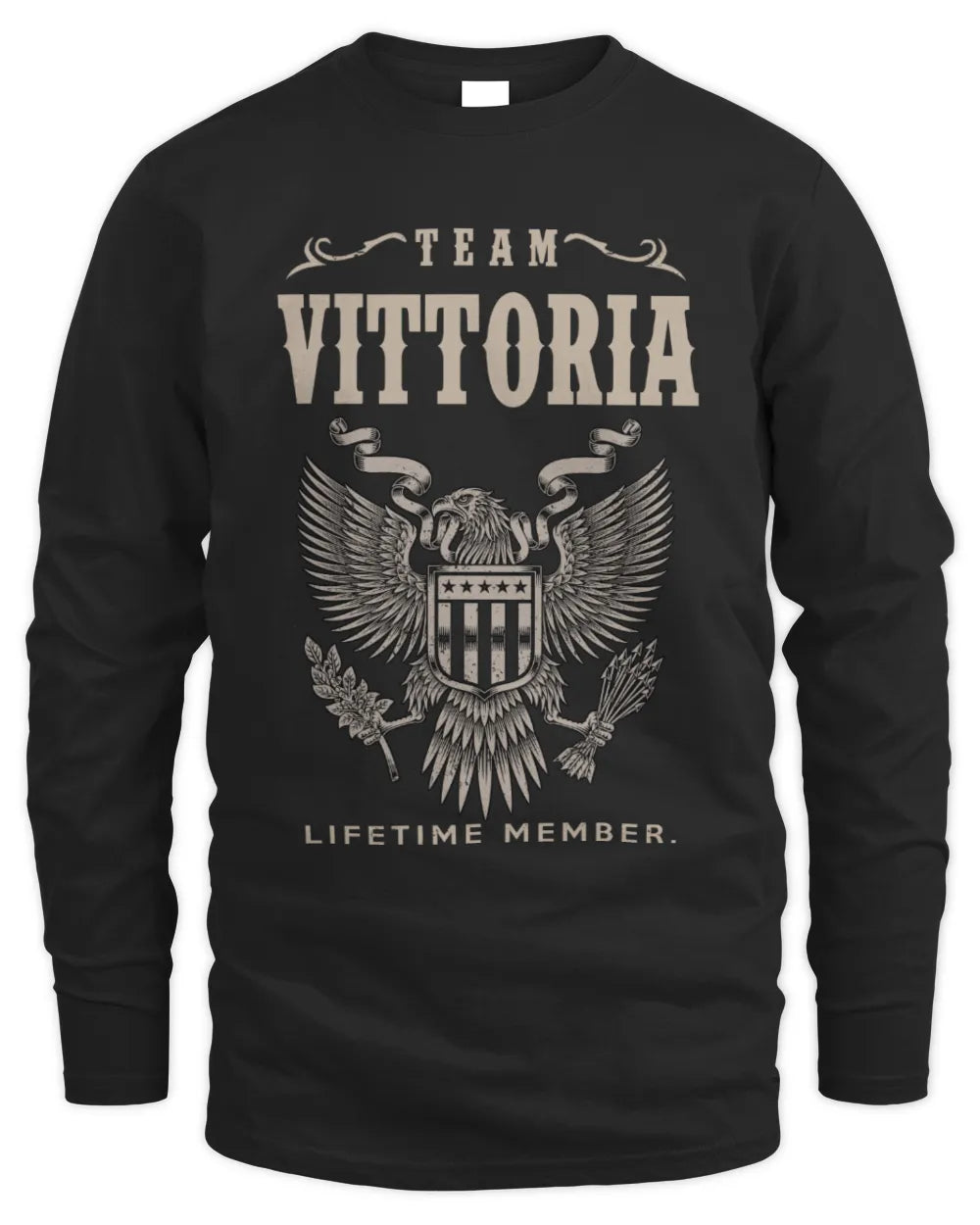 VITTORIA TP06-K82 – Personalized Classic Style Apparel “Team NAME Lifetime Member” - Men's Long Sleeved T-Shirt - Black