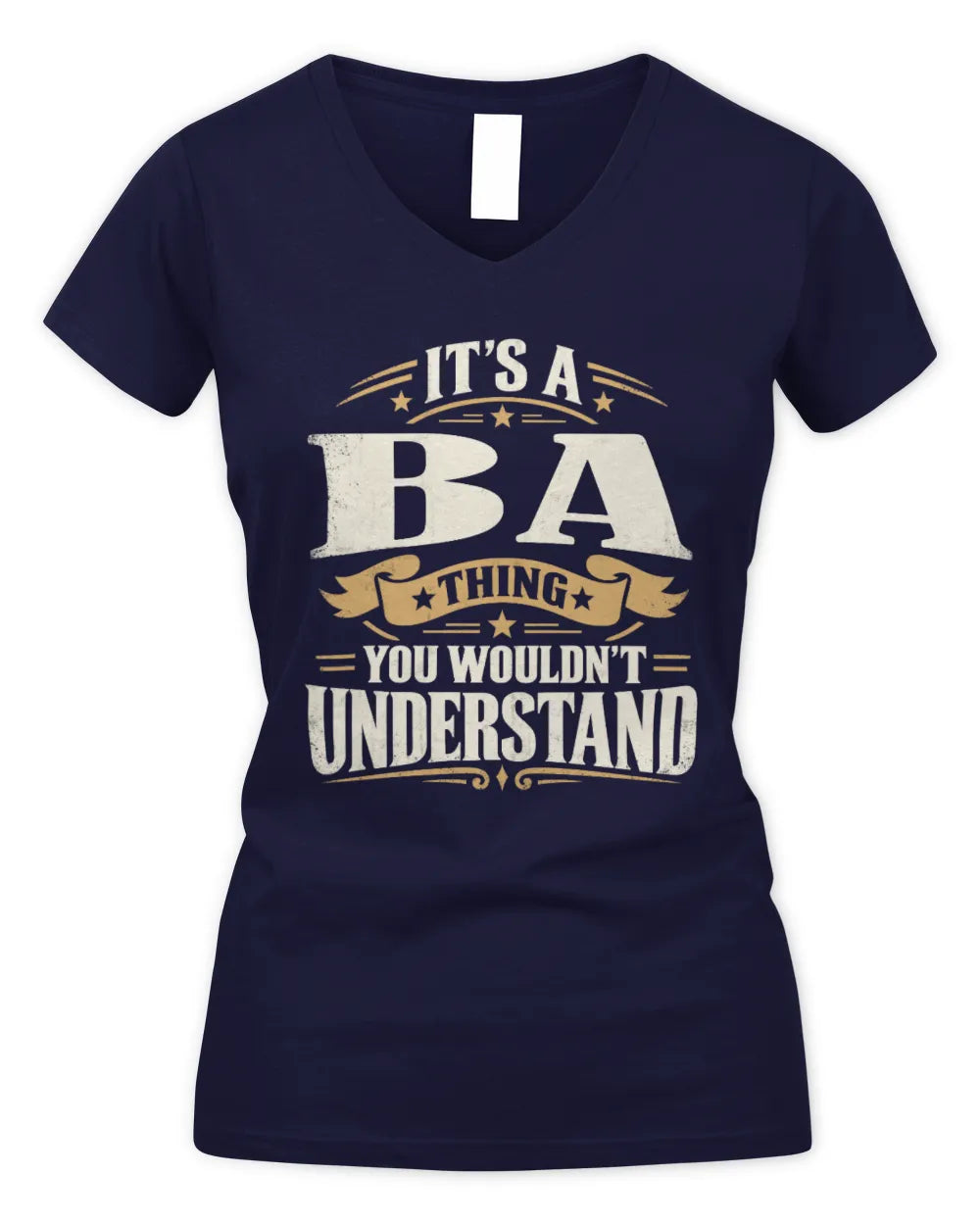 BA P08 TH51 - Personalized “It’s a/an [NAME] Thing – You Wouldn’t Understand” Shirt - Women's V-Neck T-Shirt - Navy