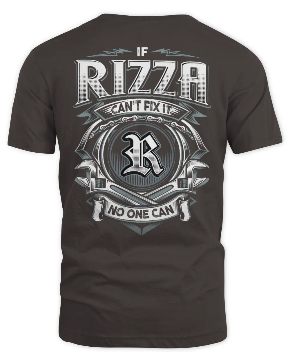 RIZZA AP81-K4-626 - Personalized Ahmed Quote Apparel “If Ahmed Can't Fix It, No One Can” - Unisex Standard T-Shirt - Dark Chocolate