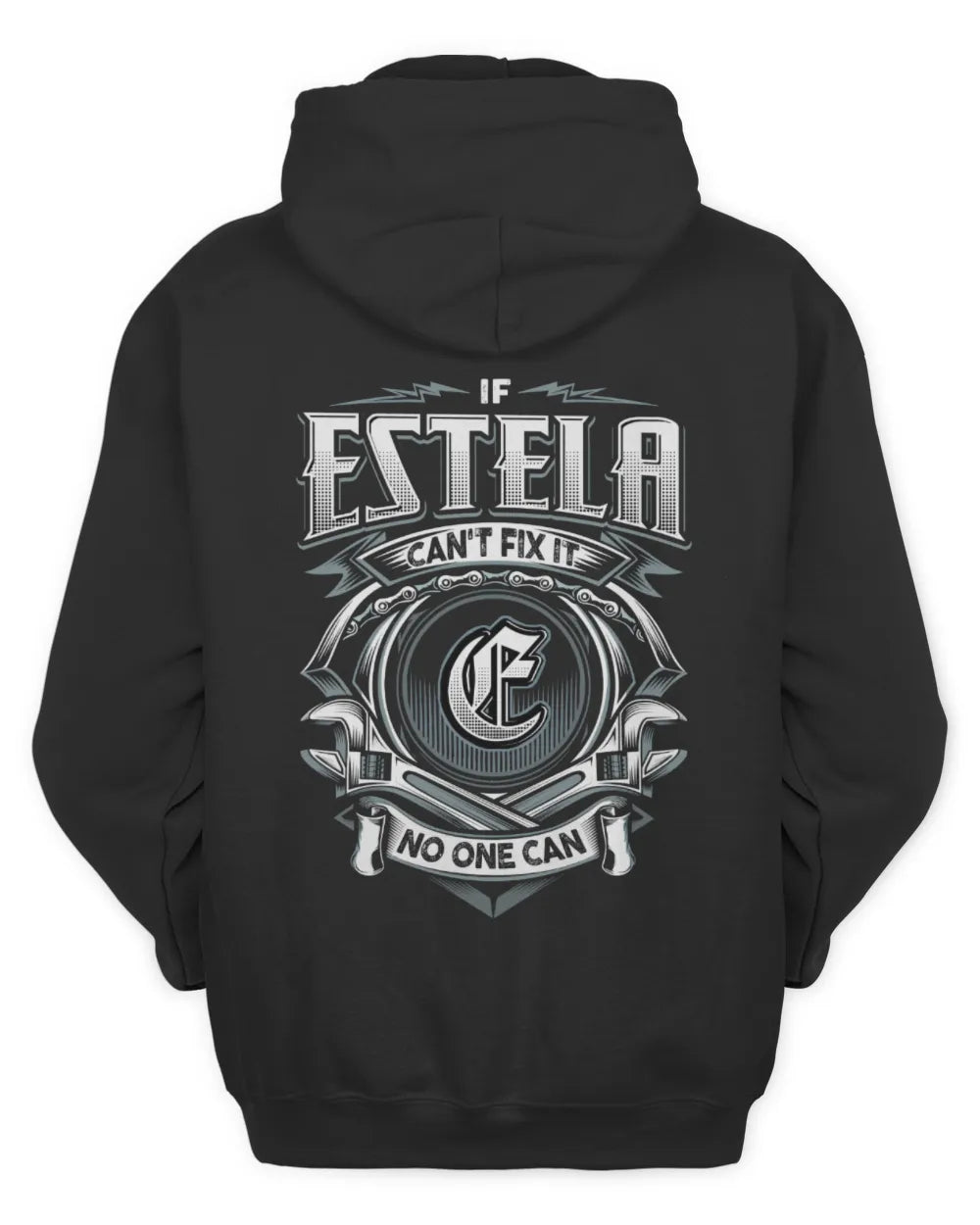 ESTELA AP81-K4-626 - Personalized Ahmed Quote Apparel “If Ahmed Can't Fix It, No One Can” - Unisex Hoodie - Black