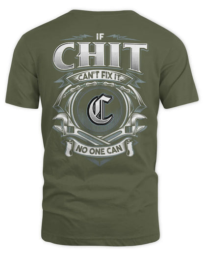 CHIT AP81-K4-626 - Personalized Ahmed Quote Apparel “If Ahmed Can't Fix It, No One Can” - Unisex Standard T-Shirt - Military Green