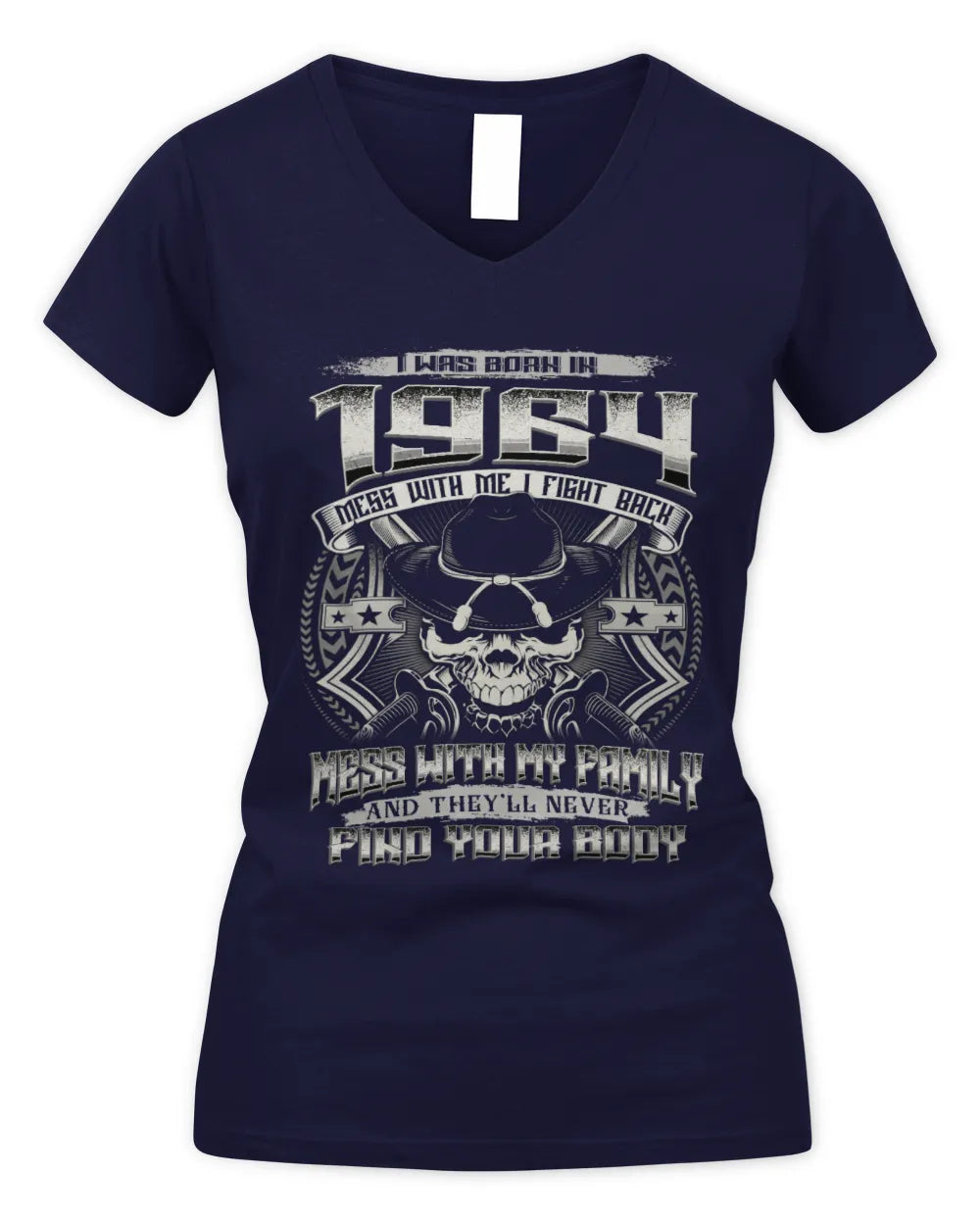 1964 HH89-K2 – Protective Family Quote T-Shirt - Women's V-Neck T-Shirt - Navy