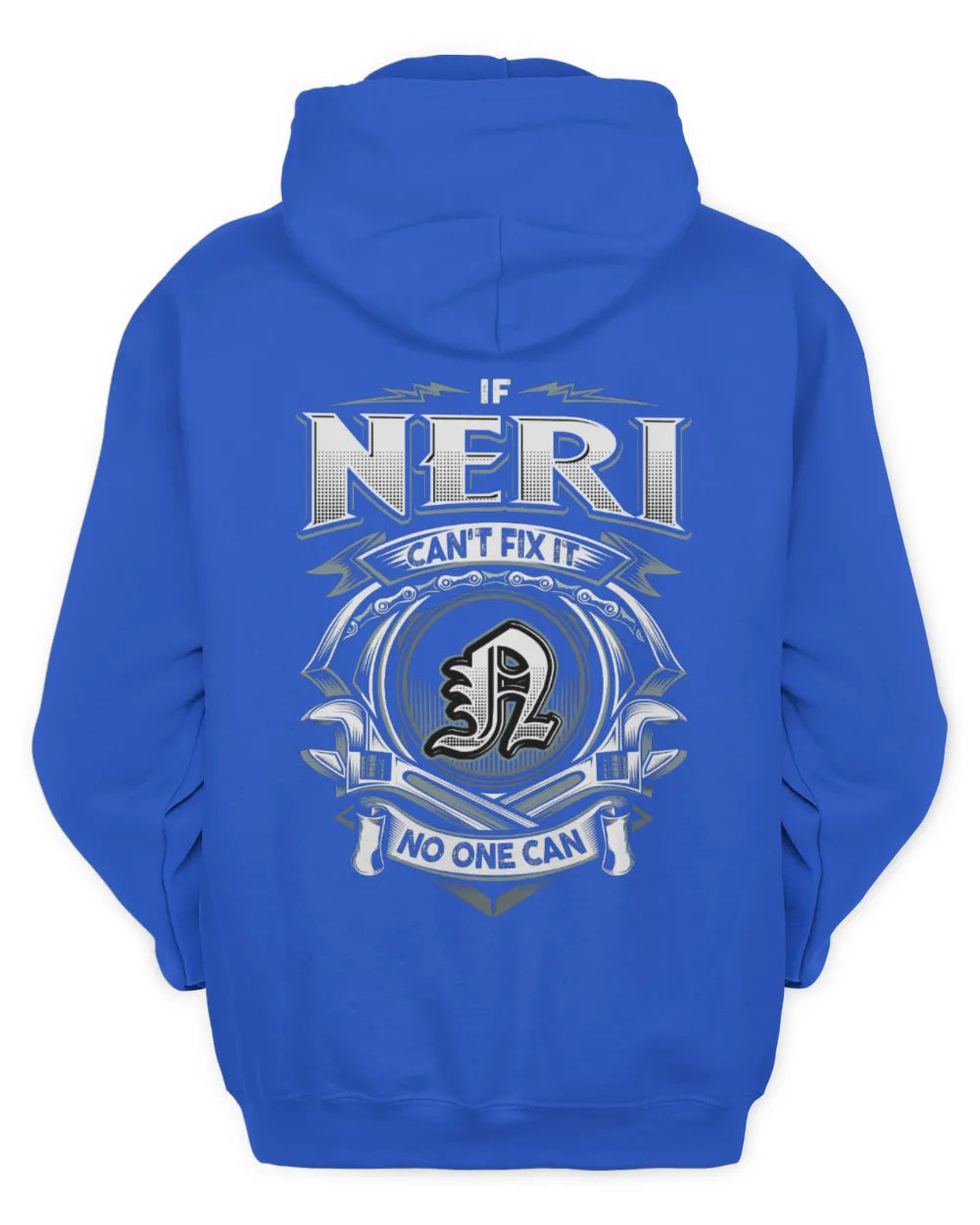 NERI AP81-K4-626 - Personalized Ahmed Quote Apparel “If Ahmed Can't Fix It, No One Can” - Unisex Hoodie - Royal