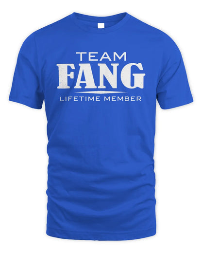 FANG BL62-K4-128 - Personalized “Team NAME Lifetime Member” - Unisex Standard T-Shirt - Royal