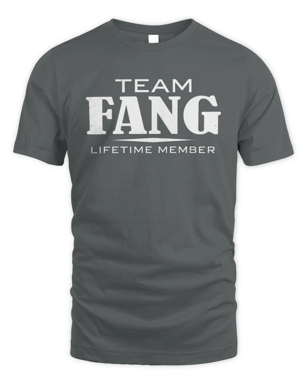 FANG BL62-K4-128 - Personalized “Team NAME Lifetime Member” - Unisex Standard T-Shirt - Charcoal