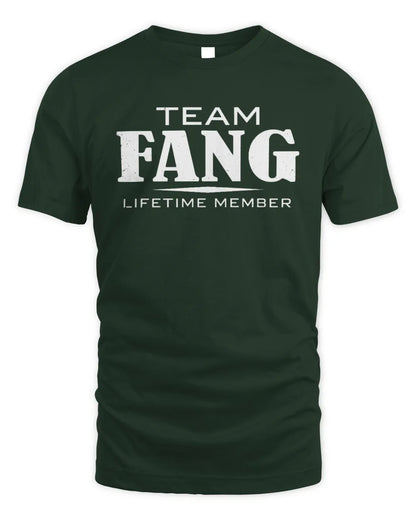 FANG BL62-K4-128 - Personalized “Team NAME Lifetime Member” - Unisex Standard T-Shirt - Forest Green