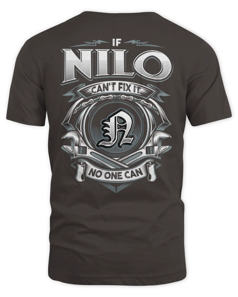NILO AP81-K4-626 - Personalized Ahmed Quote Apparel “If Ahmed Can't Fix It, No One Can” - Unisex Standard T-Shirt - Dark Chocolate