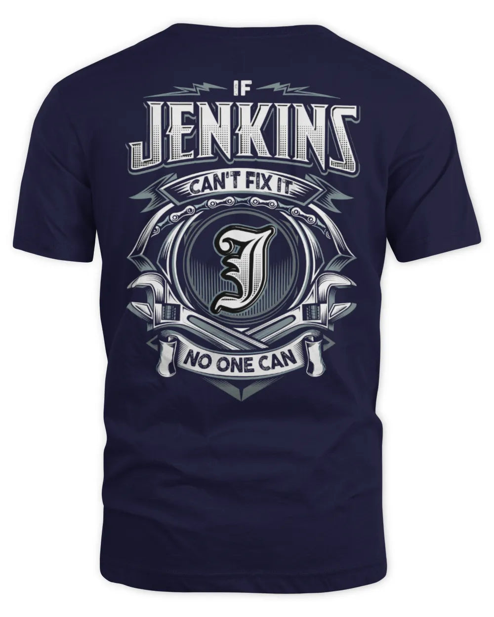 JENKINS AP81-K4-626 - Personalized Ahmed Quote Apparel “If Ahmed Can't Fix It, No One Can” - Unisex Standard T-Shirt - Navy