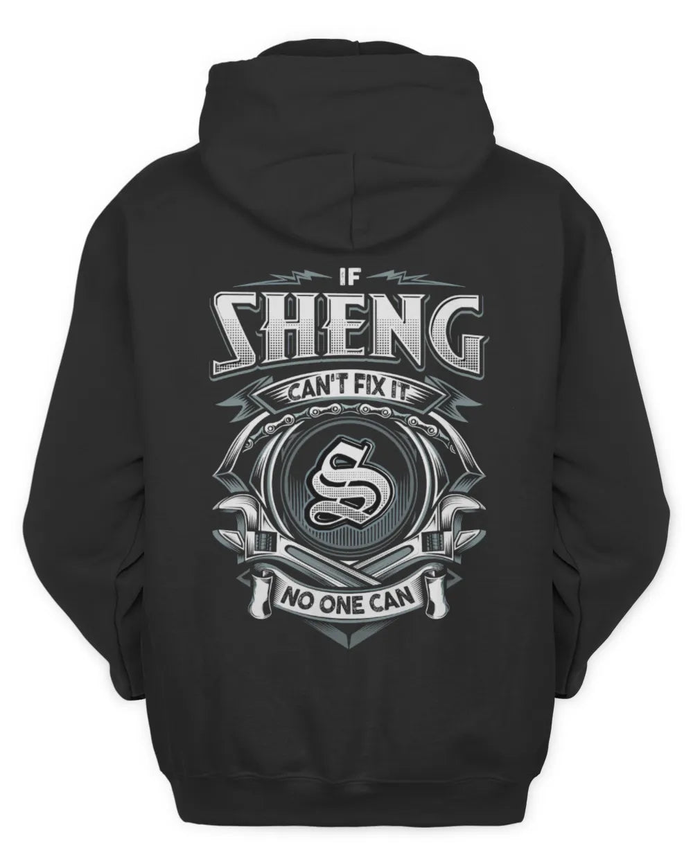 SHENG AP81-K4-626 - Personalized Ahmed Quote Apparel “If Ahmed Can't Fix It, No One Can” - Unisex Hoodie - Black