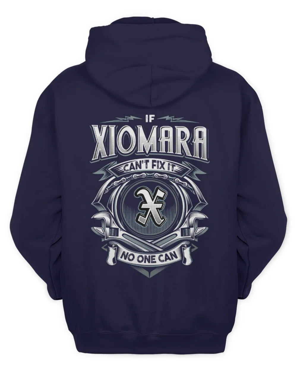 XIOMARA AP81-K4-626 - Personalized Ahmed Quote Apparel “If Ahmed Can't Fix It, No One Can” - Unisex Hoodie - Navy