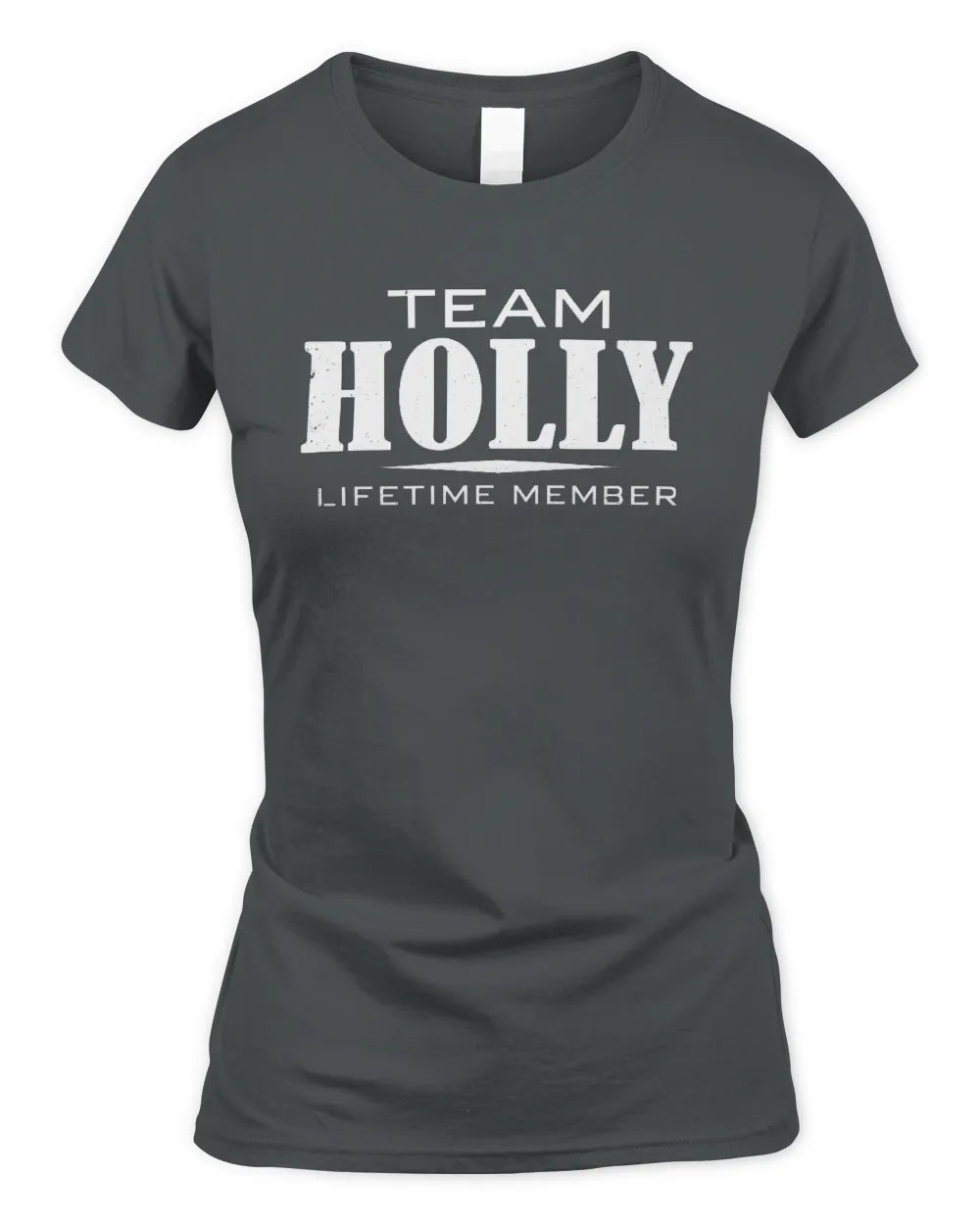 HOLLY BL62-K4-128 - Personalized “Team NAME Lifetime Member” - Women's Standard T-Shirt - Charcoal