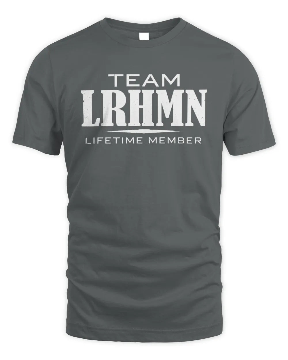 LRHMN BL62-K4-128 - Personalized “Team NAME Lifetime Member” - Unisex Standard T-Shirt - Charcoal
