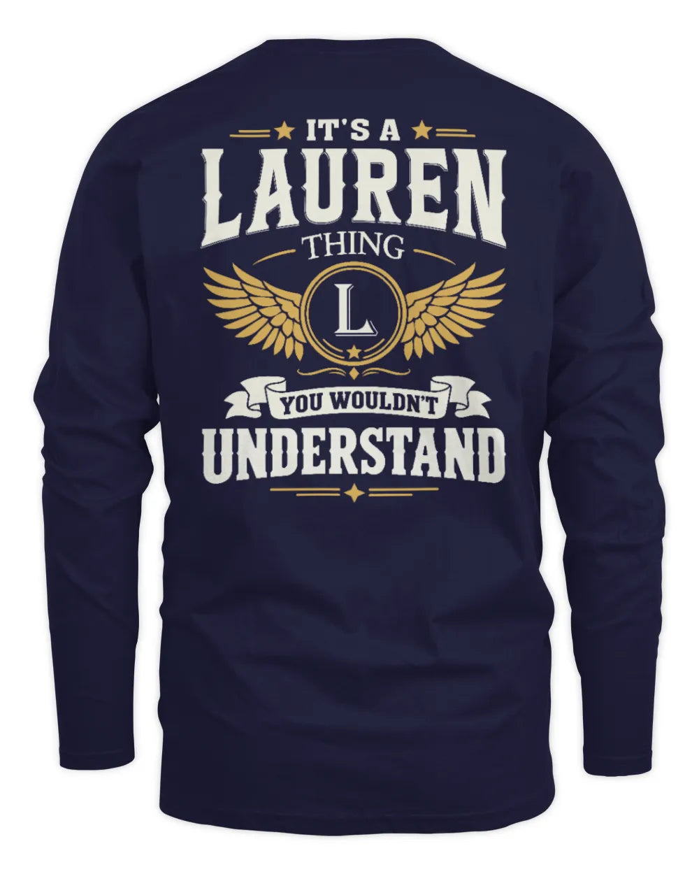 LAUREN KT06-M008 It’s a [NAME] Thing – You Wouldn’t Understand | Personalized Vintage T-Shirt - Men's Long Sleeved T-Shirt - Navy