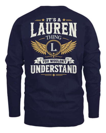 LAUREN KT06-M008 It’s a [NAME] Thing – You Wouldn’t Understand | Personalized Vintage T-Shirt - Men's Long Sleeved T-Shirt - Navy
