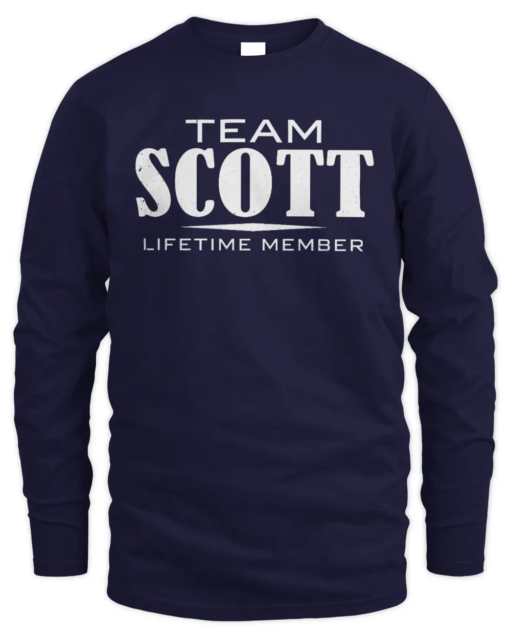 SCOTT BL62-K4-128 - Personalized “Team NAME Lifetime Member” - Men's Long Sleeved T-Shirt - Navy