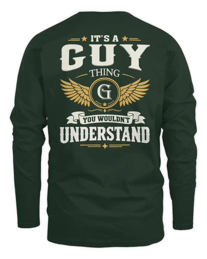 GUY KT06-M008 It’s a [NAME] Thing – You Wouldn’t Understand | Personalized Vintage T-Shirt - Men's Long Sleeved T-Shirt - Forest Green
