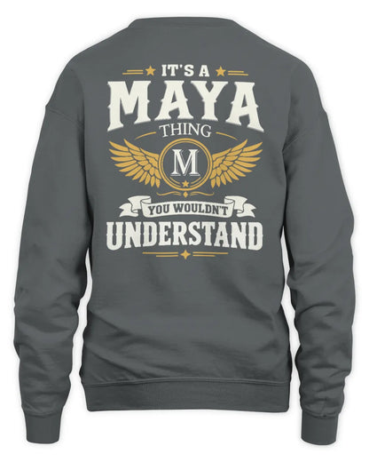 MAYA KT06-M008 It’s a [NAME] Thing – You Wouldn’t Understand | Personalized Vintage T-Shirt - Unisex Sweatshirt - Charcoal