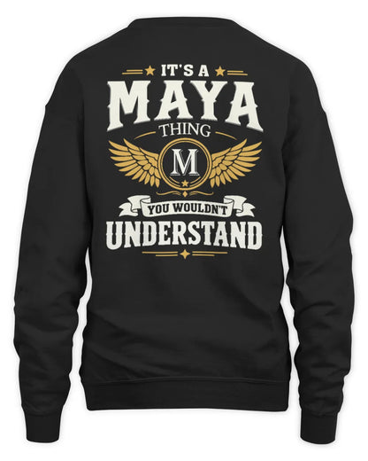 MAYA KT06-M008 It’s a [NAME] Thing – You Wouldn’t Understand | Personalized Vintage T-Shirt - Unisex Sweatshirt - Black