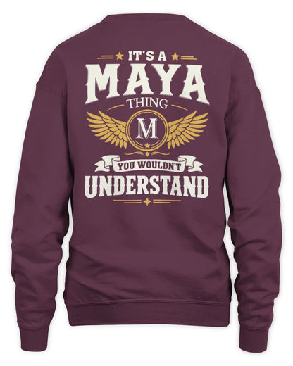 MAYA KT06-M008 It’s a [NAME] Thing – You Wouldn’t Understand | Personalized Vintage T-Shirt - Unisex Sweatshirt - Maroon