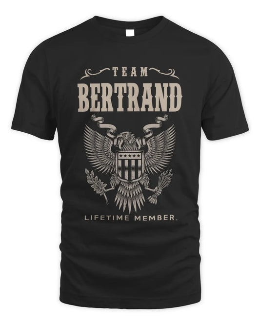 BERTRAND TP06-K82 – Personalized Classic Style Apparel “Team NAME Lifetime Member” - Unisex Standard T-Shirt - Black