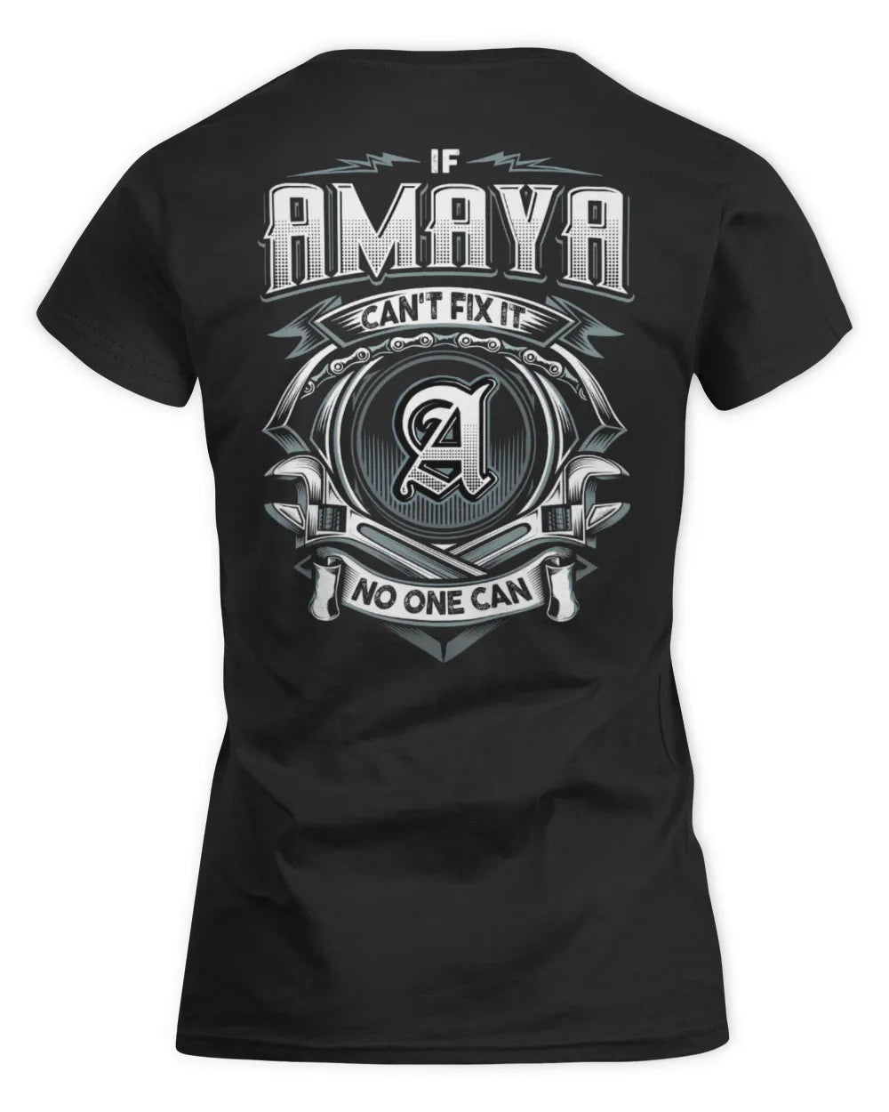 AMAYA AP81-K4-626 - Personalized Ahmed Quote Apparel “If Ahmed Can't Fix It, No One Can” - Women's Standard T-Shirt - Black