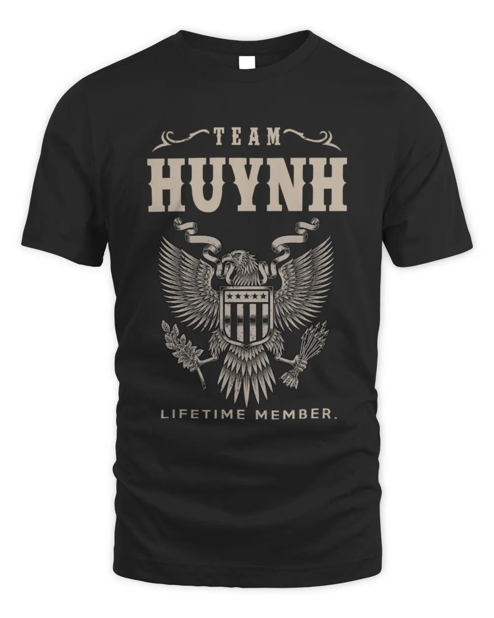 HUYNH TP06-K82 – Personalized Classic Style Apparel “Team NAME Lifetime Member” - Unisex Standard T-Shirt - Black