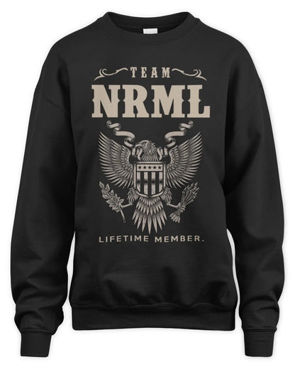 NRML TP06-K82 – Personalized Classic Style Apparel “Team NAME Lifetime Member” - Unisex Sweatshirt - Black