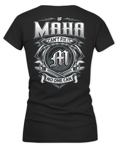 MAHA AP81-K4-626 - Personalized Ahmed Quote Apparel “If Ahmed Can't Fix It, No One Can” - Women's V-Neck T-Shirt - Black