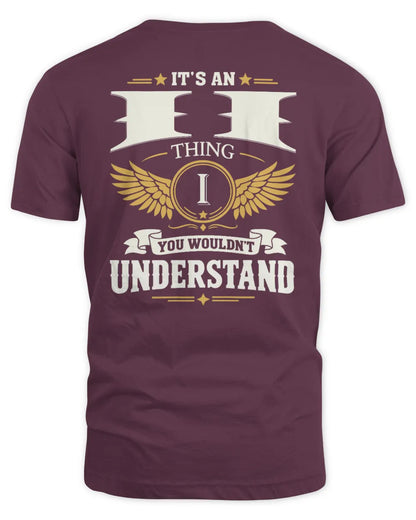II KT06-M008 It’s a [NAME] Thing – You Wouldn’t Understand | Personalized Vintage T-Shirt - Unisex Standard T-Shirt - Maroon