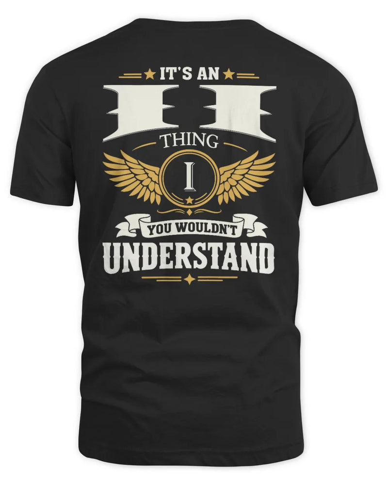 II KT06-M008 It’s a [NAME] Thing – You Wouldn’t Understand | Personalized Vintage T-Shirt - Unisex Standard T-Shirt - Black