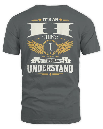 II KT06-M008 It’s a [NAME] Thing – You Wouldn’t Understand | Personalized Vintage T-Shirt - Unisex Standard T-Shirt - Charcoal