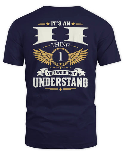 II KT06-M008 It’s a [NAME] Thing – You Wouldn’t Understand | Personalized Vintage T-Shirt - Unisex Standard T-Shirt - Navy