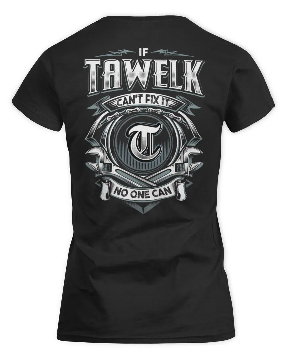 TAWELK AP81-K4-626 - Personalized Ahmed Quote Apparel “If Ahmed Can't Fix It, No One Can” - Women's Standard T-Shirt - Black