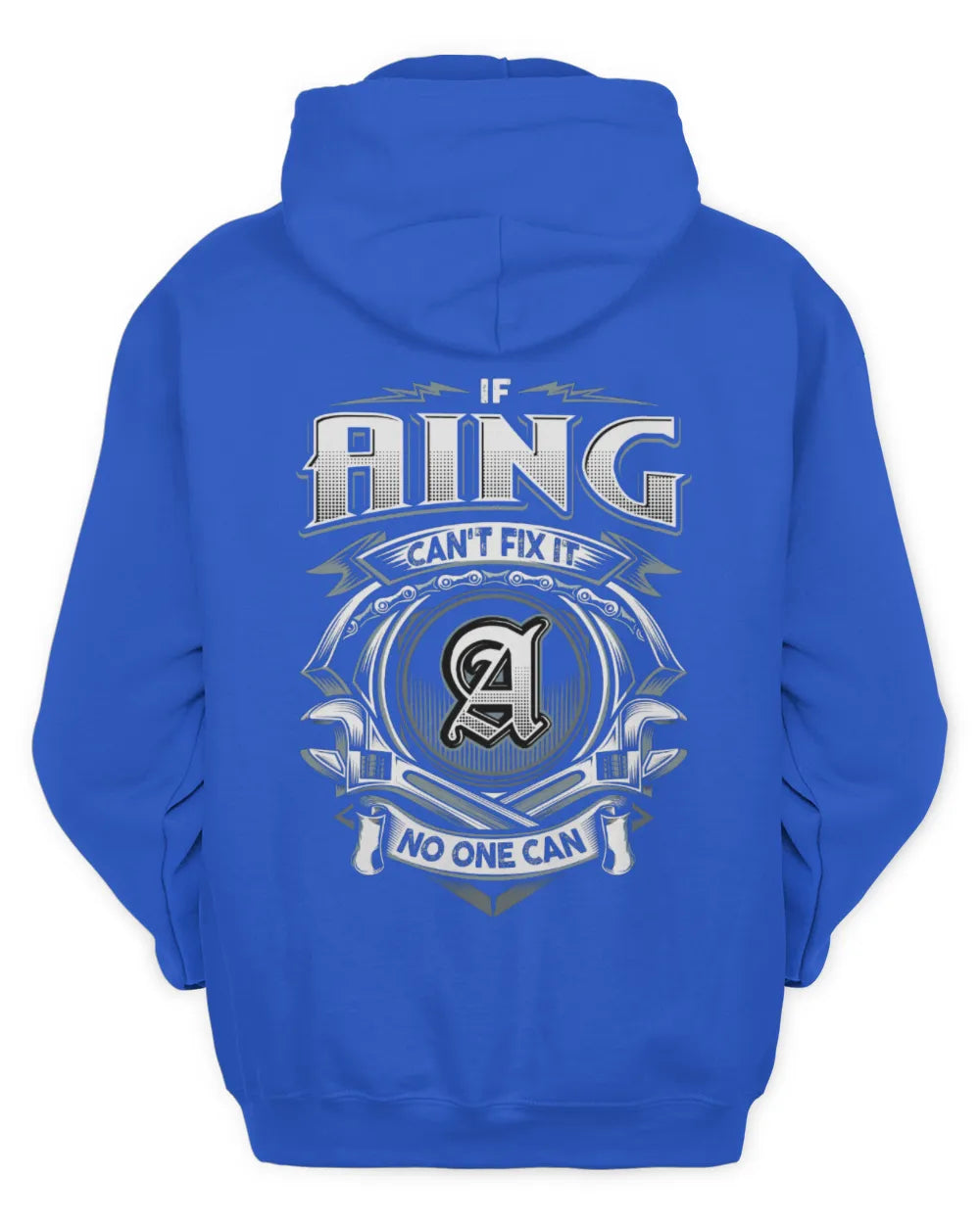 AING AP81-K4-626 - Personalized Ahmed Quote Apparel “If Ahmed Can't Fix It, No One Can” - Unisex Hoodie - Royal