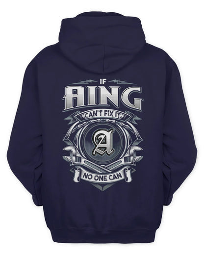 AING AP81-K4-626 - Personalized Ahmed Quote Apparel “If Ahmed Can't Fix It, No One Can” - Unisex Hoodie - Navy
