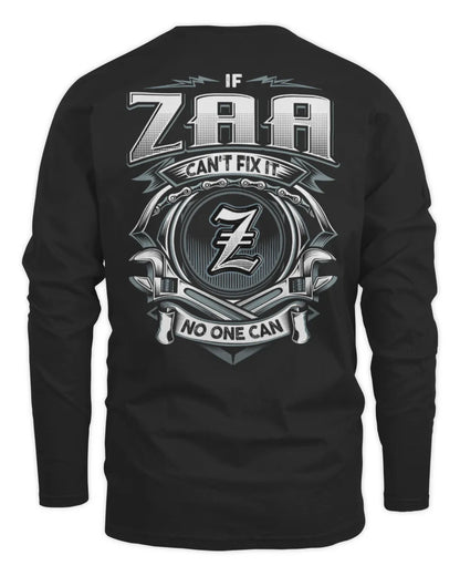 ZAA AP81-K4-626 - Personalized Ahmed Quote Apparel “If Ahmed Can't Fix It, No One Can” - Men's Long Sleeved T-Shirt - Black