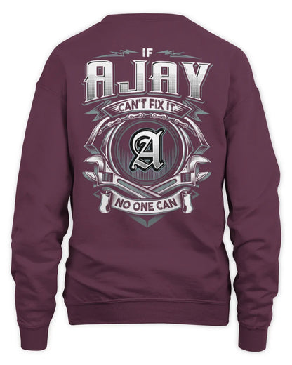 AJAY AP81-K4-626 - Personalized Ahmed Quote Apparel “If Ahmed Can't Fix It, No One Can” - Unisex Sweatshirt - Maroon
