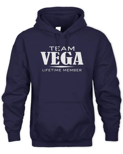VEGA BL62-K4-128 - Personalized “Team NAME Lifetime Member” - Unisex Hoodie - Navy