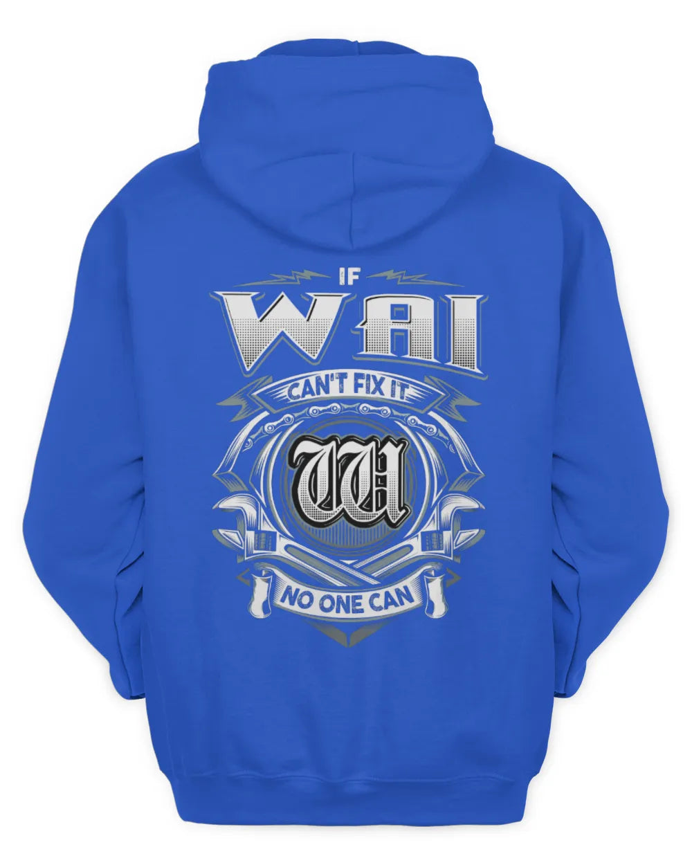 WAI AP81-K4-626 - Personalized Ahmed Quote Apparel “If Ahmed Can't Fix It, No One Can” - Unisex Hoodie - Royal