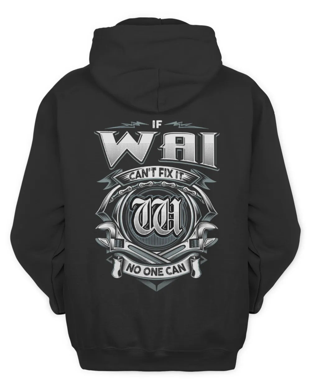 WAI AP81-K4-626 - Personalized Ahmed Quote Apparel “If Ahmed Can't Fix It, No One Can” - Unisex Hoodie - Black