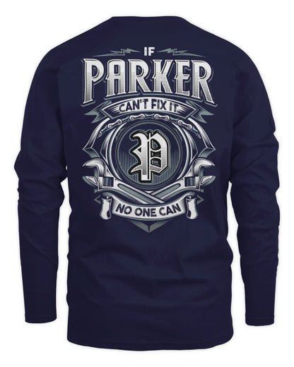 PARKER AP81-K4-626 - Personalized Ahmed Quote Apparel “If Ahmed Can't Fix It, No One Can” - Men's Long Sleeved T-Shirt - Navy