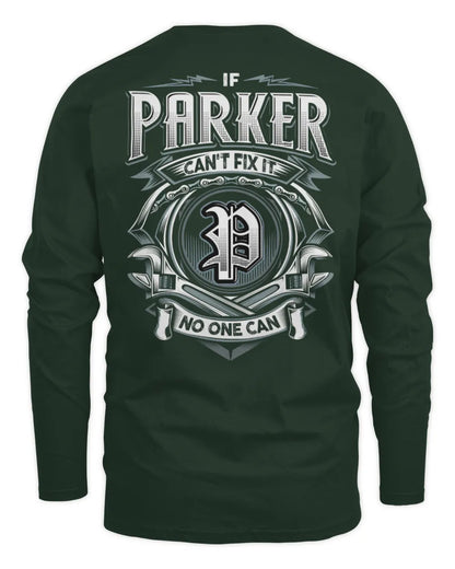 PARKER AP81-K4-626 - Personalized Ahmed Quote Apparel “If Ahmed Can't Fix It, No One Can” - Men's Long Sleeved T-Shirt - Forest Green