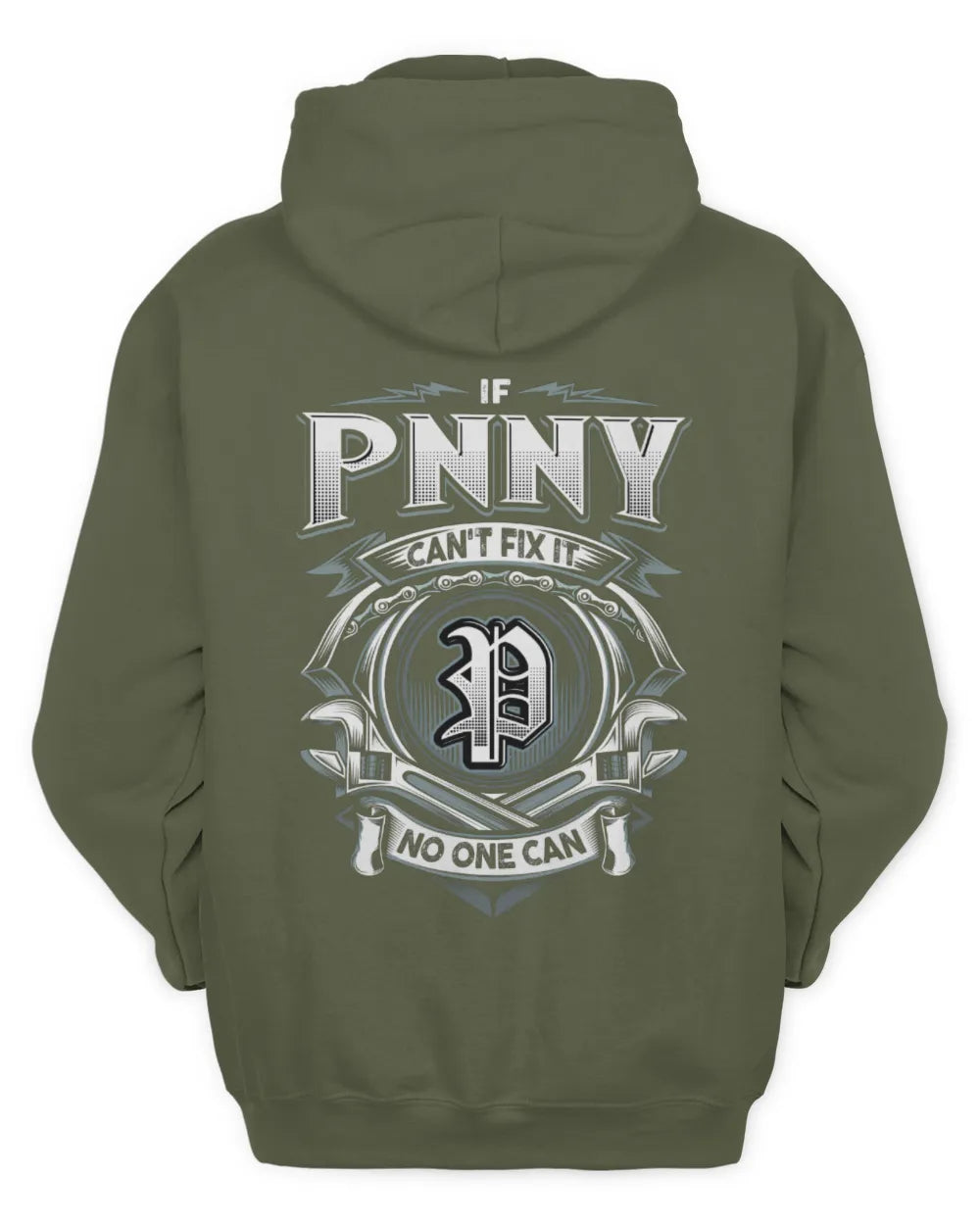 PNNY AP81-K4-626 - Personalized Ahmed Quote Apparel “If Ahmed Can't Fix It, No One Can” - Unisex Hoodie - Military Green
