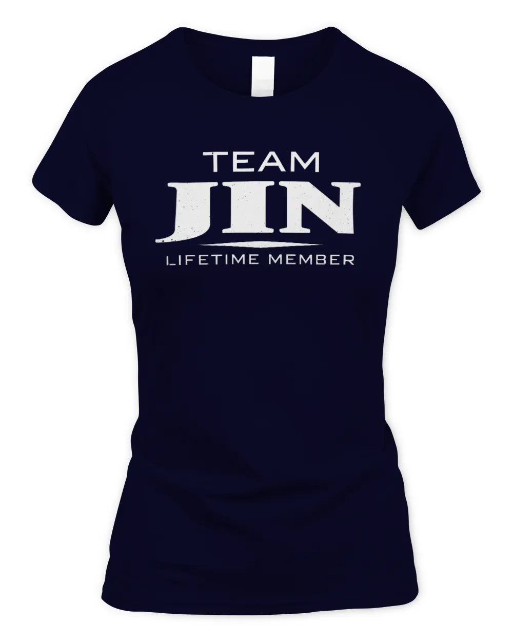 JIN BL62-K4-128 - Personalized “Team NAME Lifetime Member” - Women's Standard T-Shirt - Navy