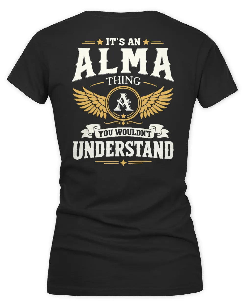 ALMA KT06-M008 It’s a [NAME] Thing – You Wouldn’t Understand | Personalized Vintage T-Shirt - Women's V-Neck T-Shirt - Black