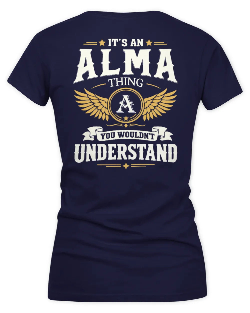 ALMA KT06-M008 It’s a [NAME] Thing – You Wouldn’t Understand | Personalized Vintage T-Shirt - Women's V-Neck T-Shirt - Navy